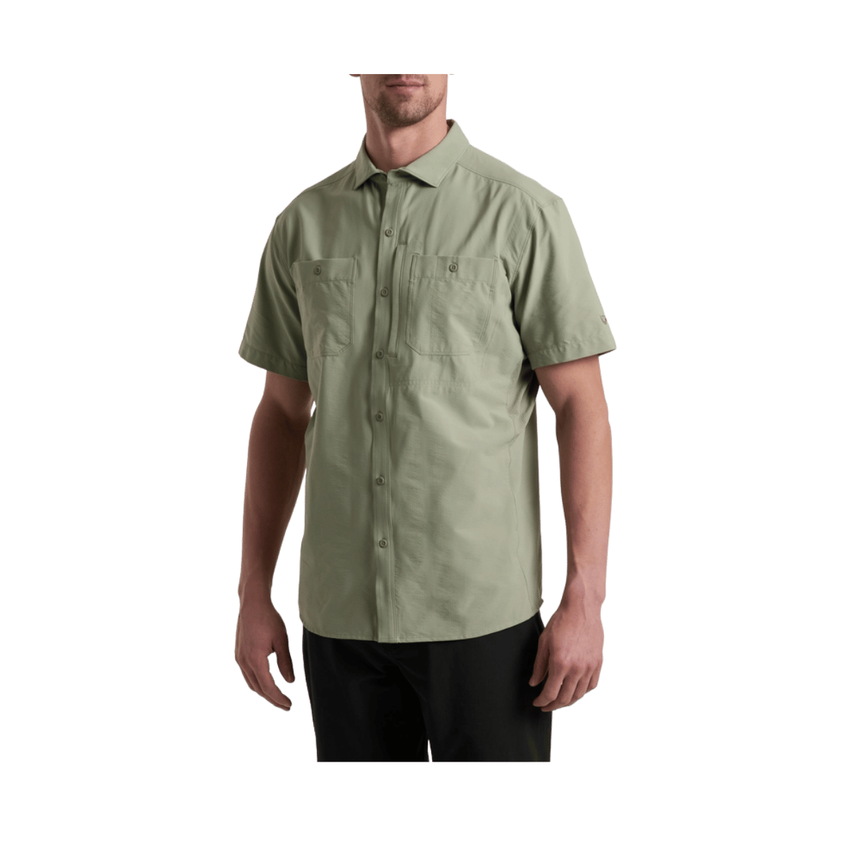 KUHL MEN'S FUSE SHORT SLEEVE - FEATHER GREY - FRONT VIEW