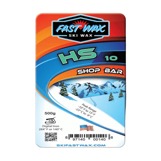 FAST WAX HS 10 SPORT WAX SHOP BAR 500G - TEAL - FRONT/PACKAGING VIEW