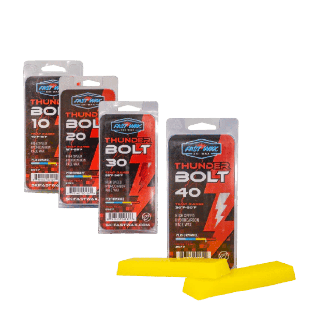 FAST WAX THUNDERBOLT RACE WAX - 80G - FRONT/PACKAGING VIEW