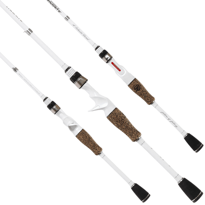 FAVORITE FISHING USA WHITE BIRD CASTING ROD - HAND HELD DIFFERENT ANGLES