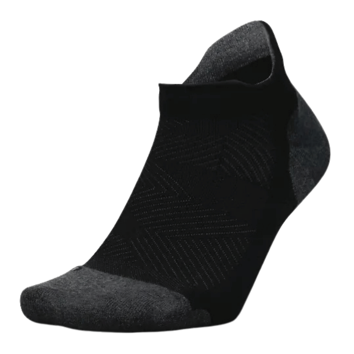 FEETURES ELITE MAX CUSHION NO SHOW TAB BLACK LEFT SIDE VIEW