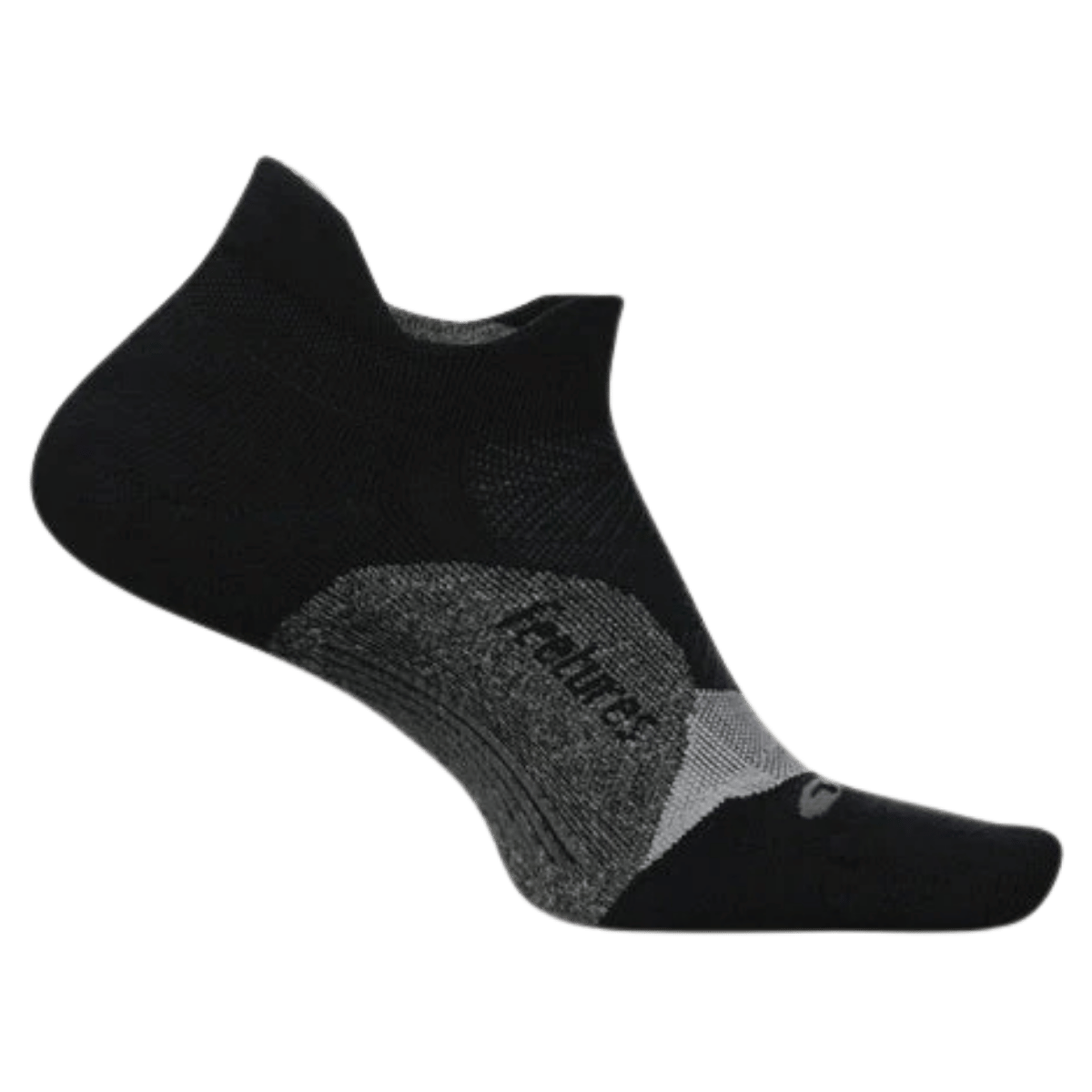FEETURES ELITE LIGHT CUSHION NO SHOW TAB SOCKS BLACK