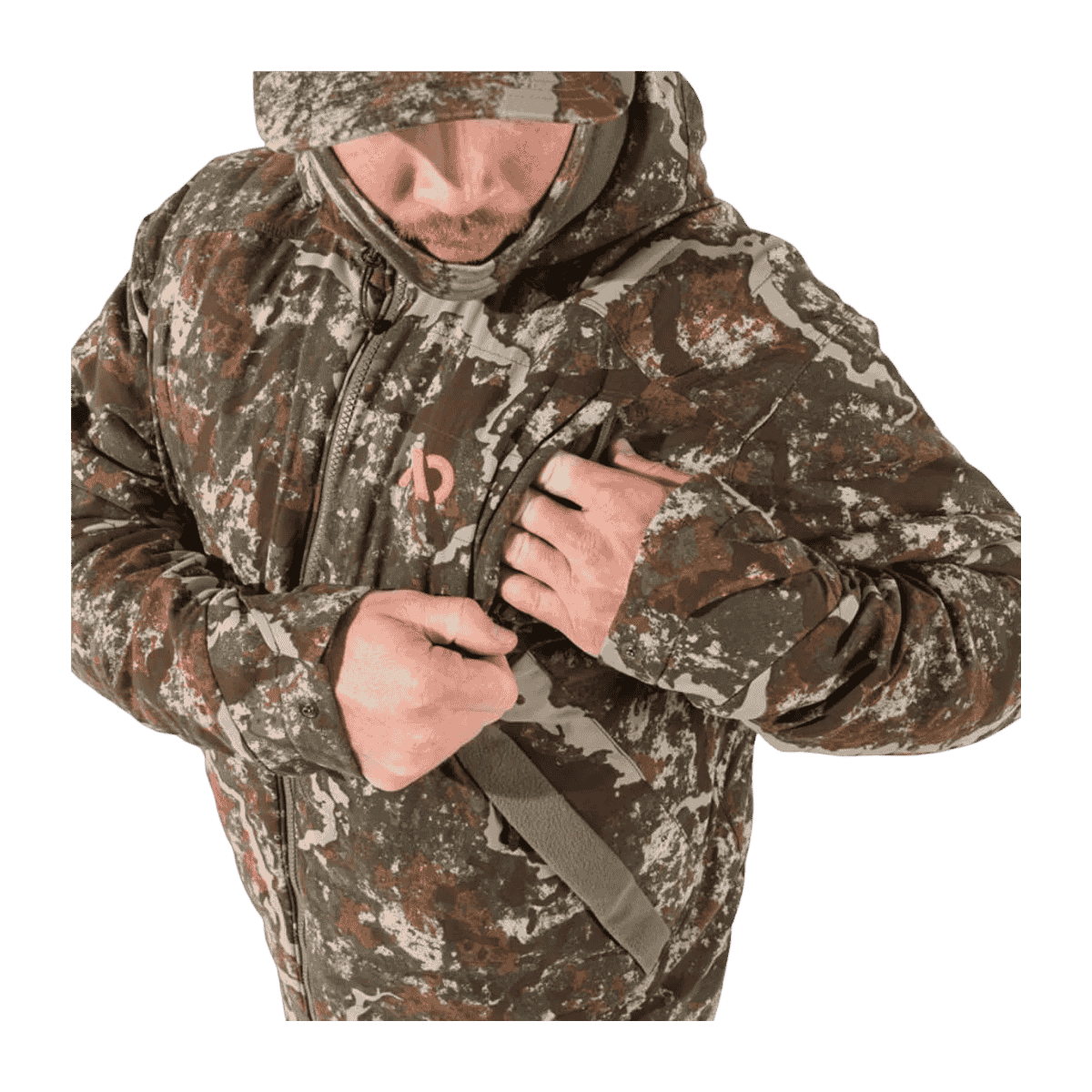 FIRST LITE MEN'S CORE INSULATED JACKET - SPECTER - CLOSER FRONT VIEW