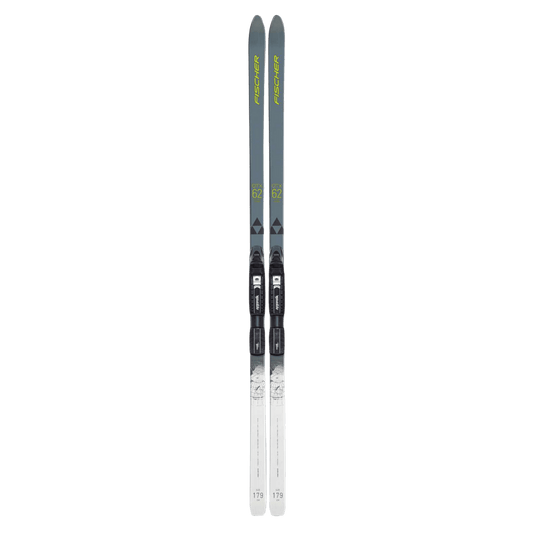 FISCHER SKIS SPIDER 62 CROWN XTRALITE 23/24 - GREY/WHITE/YELLOW - FRONT VIEW