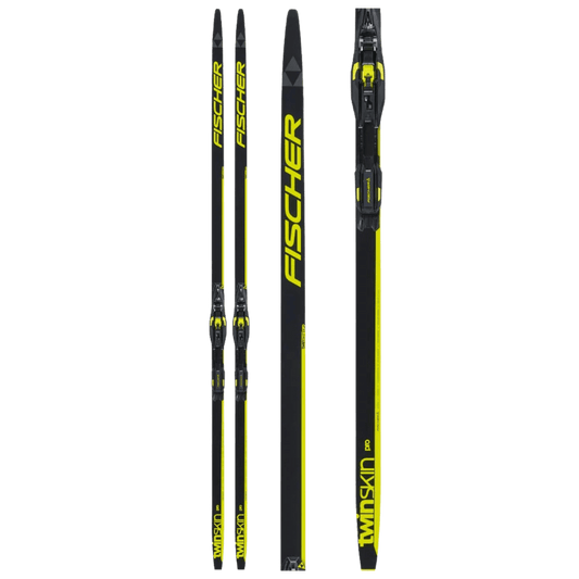 FISCHER SKIS TWIN SKIN PRO STIFF SKIS 24/25 - BLACK YELLOW - ALL VIEW