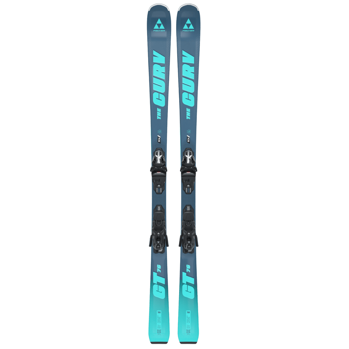 FISCHER THE CURV GT 76 TPR WOMEN'S SKIS - FRONT VIEW