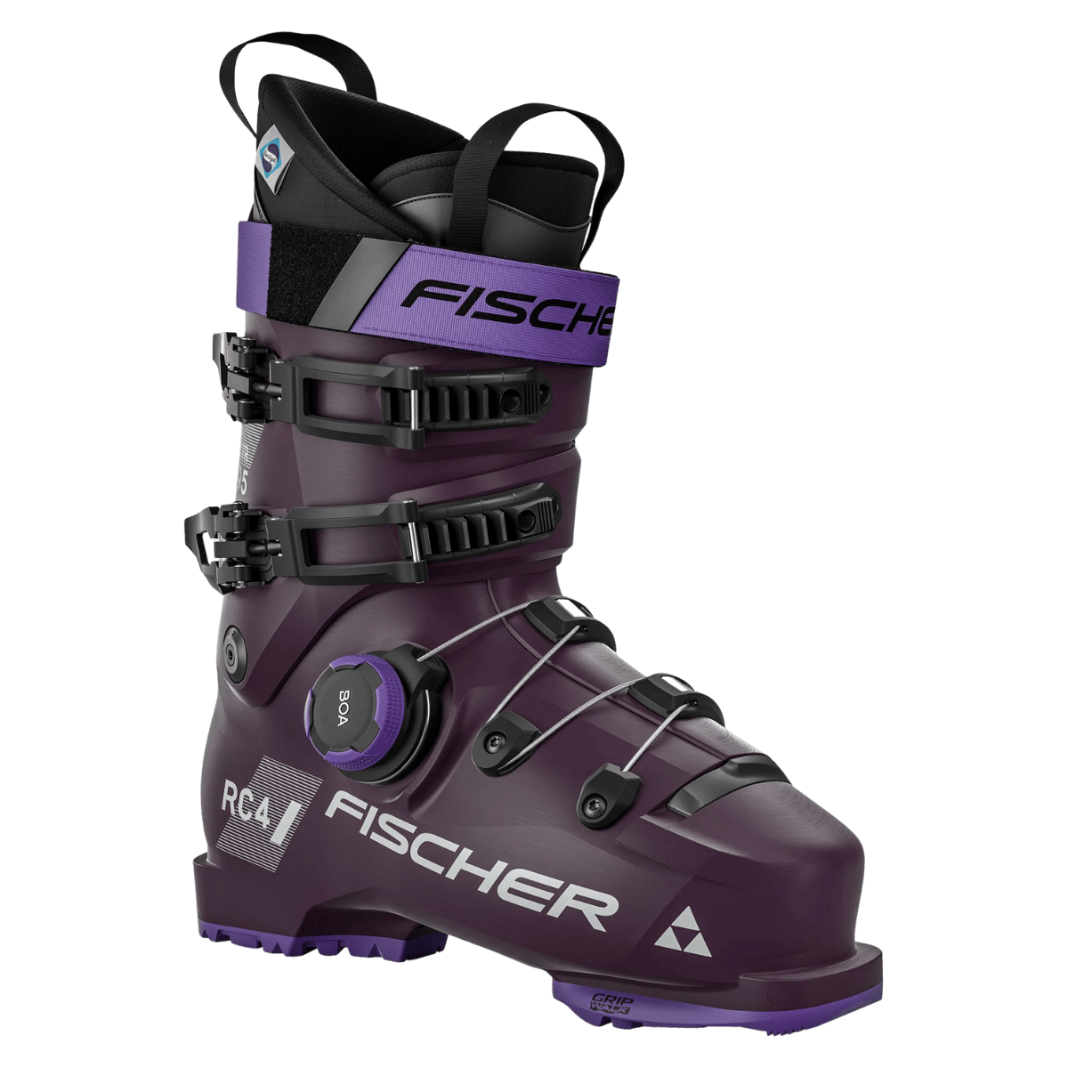 FISCHER SKIS WOMEN'S XTR RC4 95 MV BOOTS - WINEBERRY - FRONT VIEW