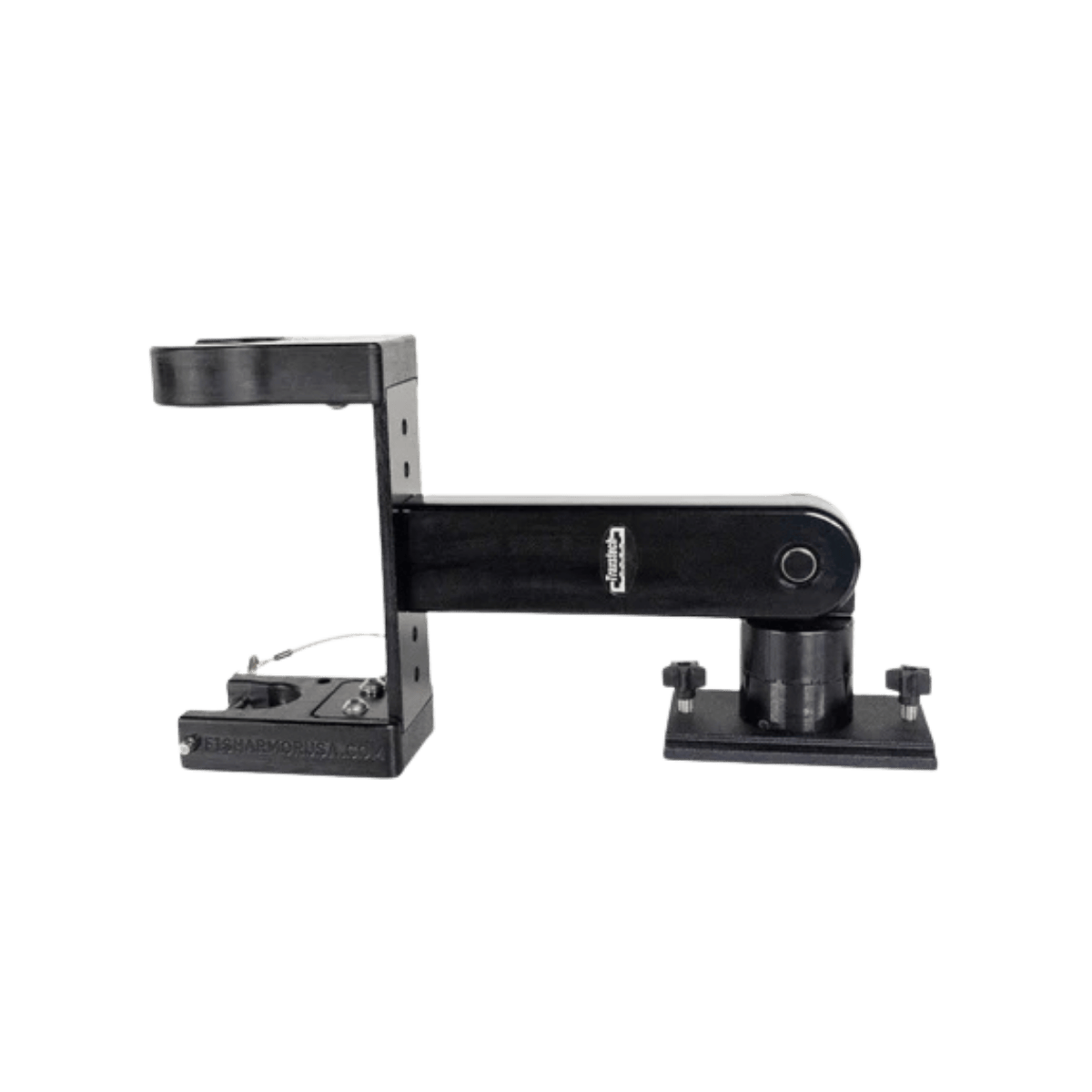 FISH ARMOR POLE BOAT MOUNT ARM 8 INCHES - BLACK
