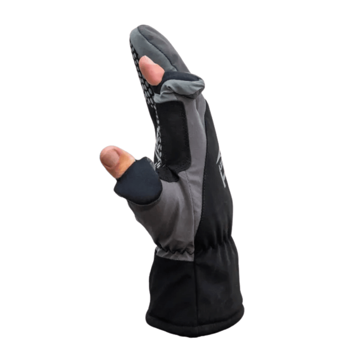 FISH MONKEY STEALTH DRY-TEC HEAVYWEIGHT MITTEN - GRAY - SIDE VIEW