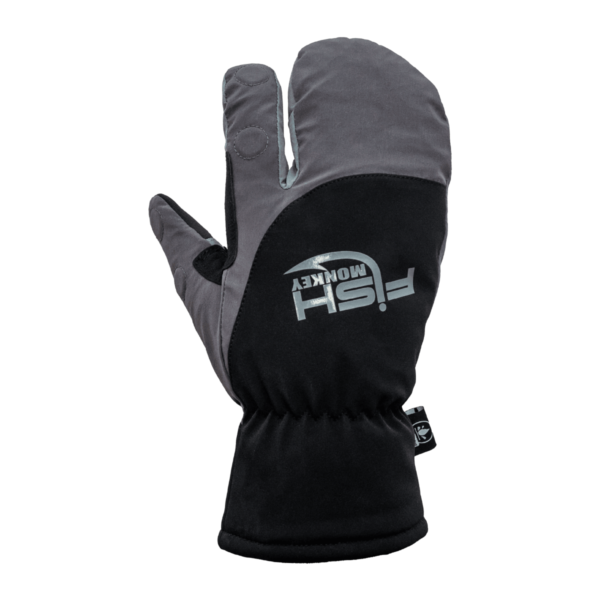 FISH MONKEY STEALTH DRY-TEC HEAVYWEIGHT MITTEN - GRAY - FRONT VIEW