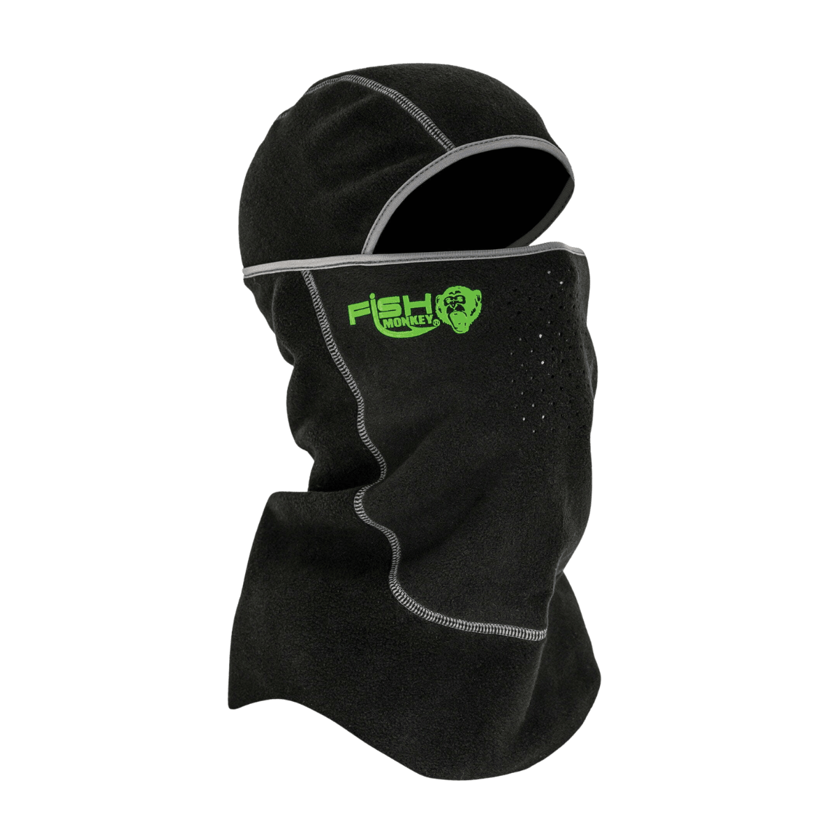FISH MONKEY BALACLAVA YETI FLEECE - BLACK - SIDE/FRONT VIEW