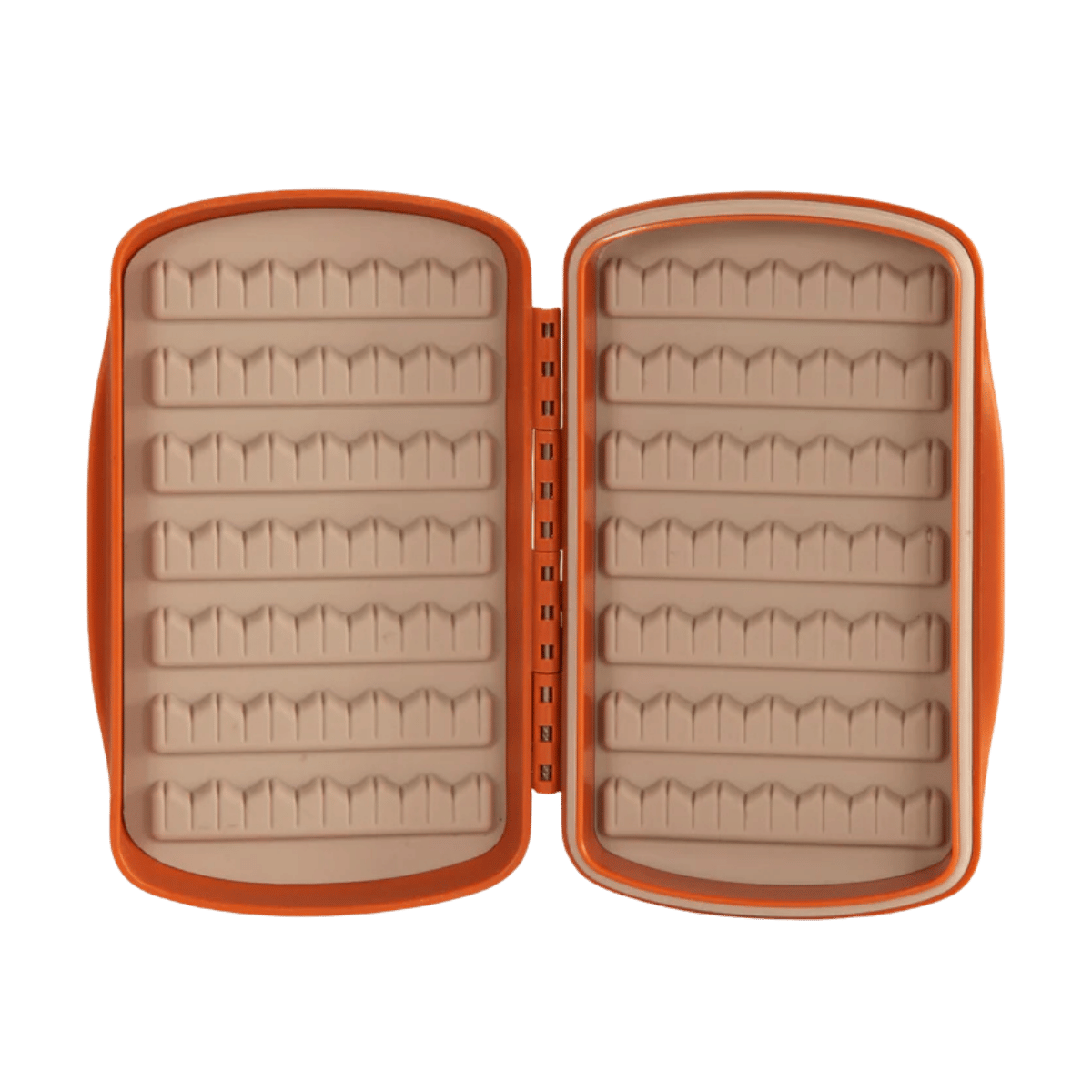 FISHPOND TACKY PESCADOR FLY BOX SMALL BURNT ORANGE EMPTY BOX VIEW
