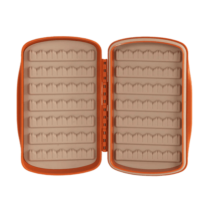 FISHPOND TACKY PESCADOR FLY BOX SMALL BURNT ORANGE EMPTY BOX VIEW