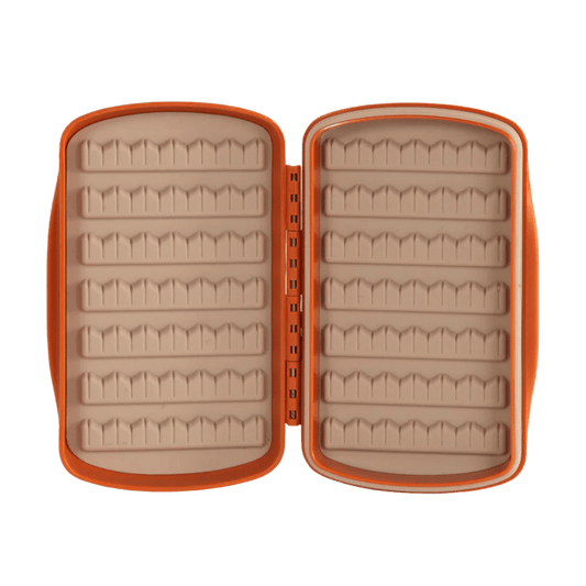 FISHPOND TACKY PESCADOR FLY BOX SMALL BURNT ORANGE EMPTY BOX VIEW