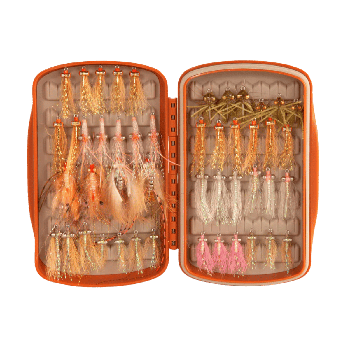 FISHPOND TACKY PESCADOR FLY BOX SMALL BURNT ORANGE WITH JIGS
