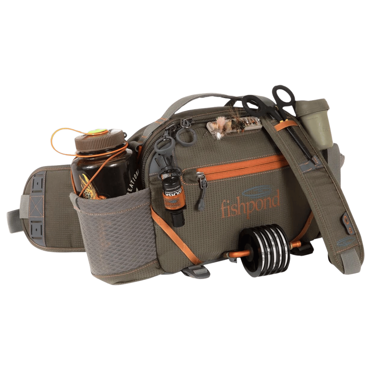FISHPOND FISHPOND ELKHORN LUMBAR PACK PEBBLE FRONT VIEW