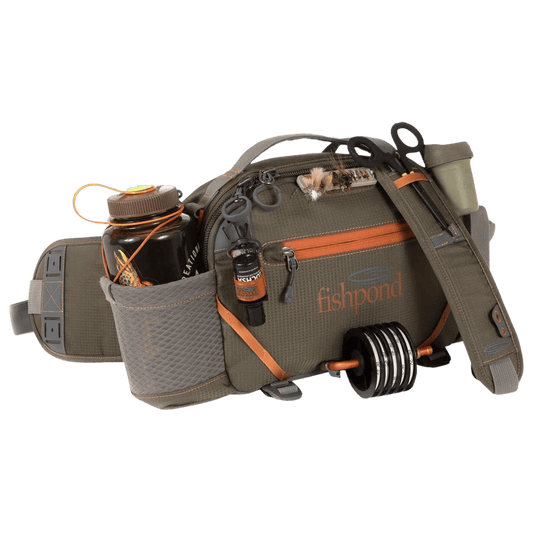 FISHPOND FISHPOND ELKHORN LUMBAR PACK PEBBLE FRONT VIEW