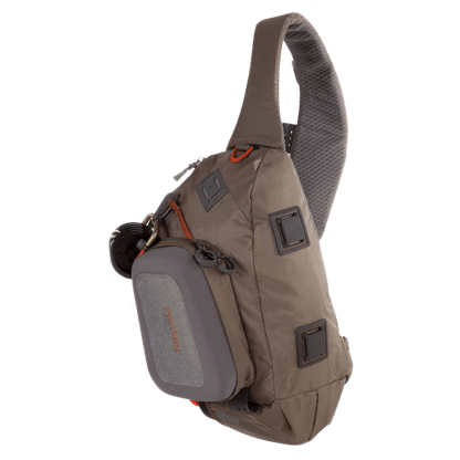 FISHPOND SUMMIT SLING PACK 2.0 GRANITE FABRIC FRONT LEFT SIDE VIEW