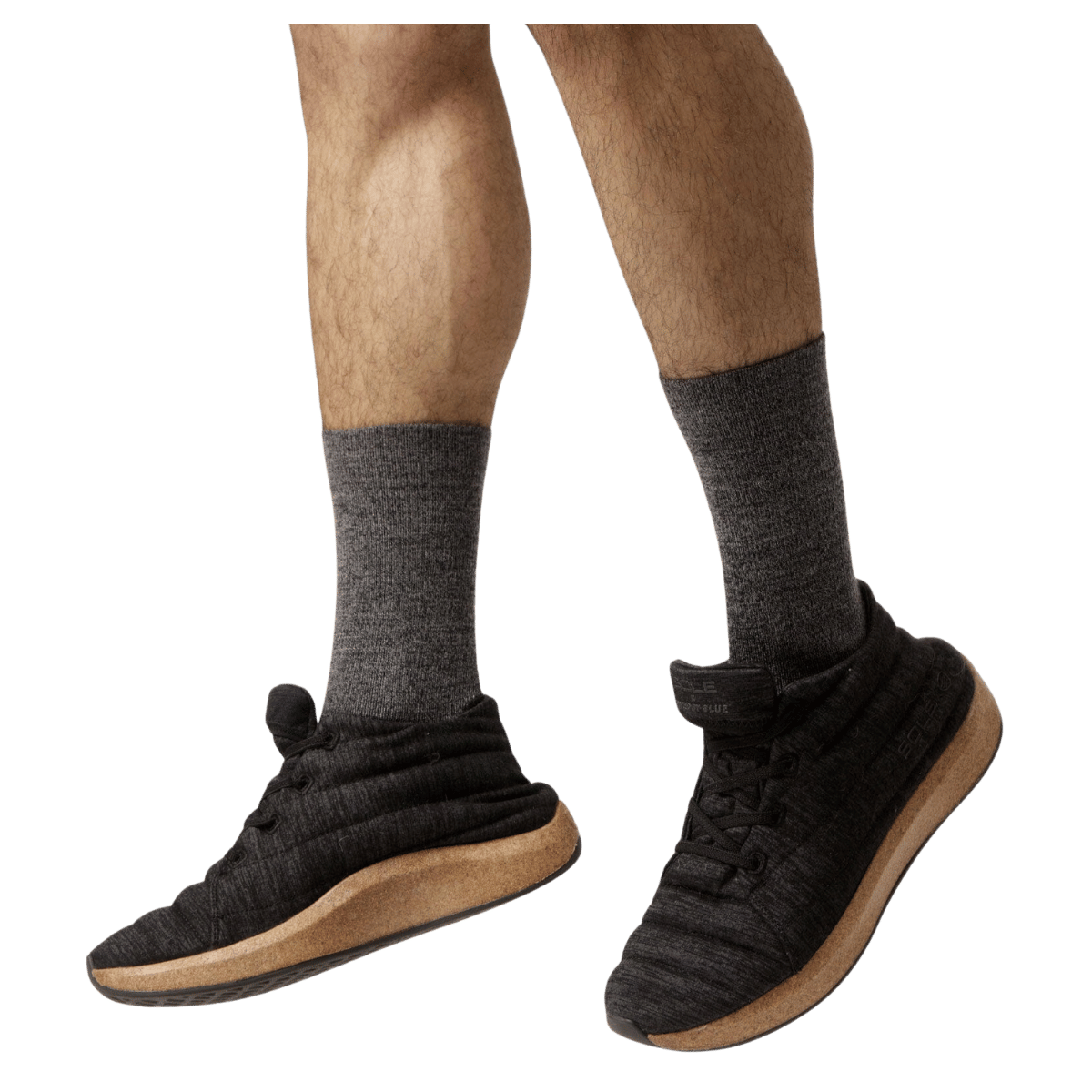 FITS SOCKS LIGHT HIKER CREW SOCK COAL LARGE SIDE SHOES VIEW