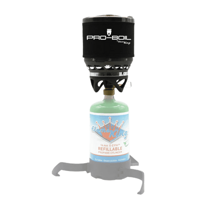 FLAME KING CAMP BACKPACK STOVE COOKING SYSTEM - FRONT VIEW WITH FUEL TANK