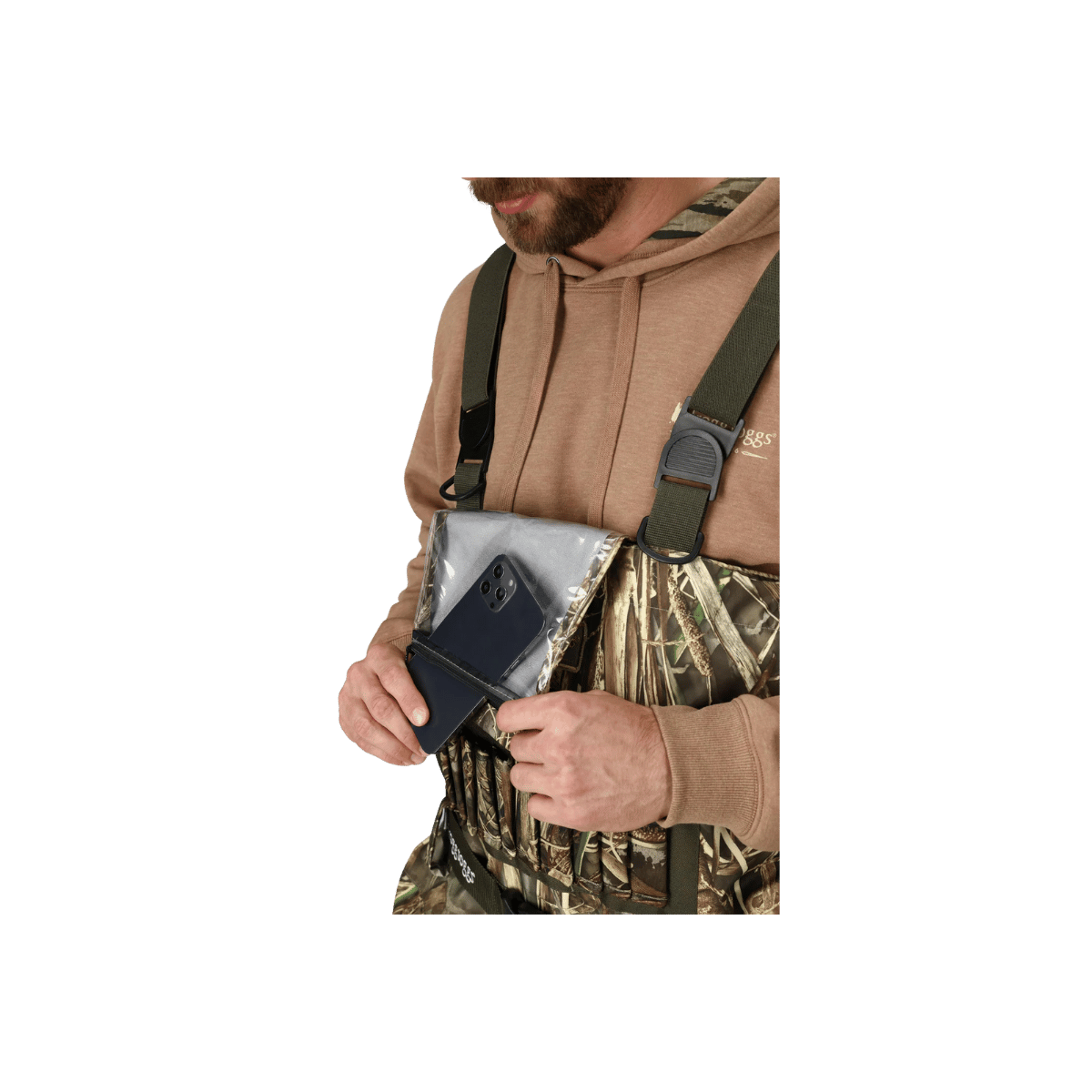 FROGG TOGGS GRAND REFUGE 3.0 BOOT FOOT WADER - MAX-7 - POCKET DETAIL VIEW