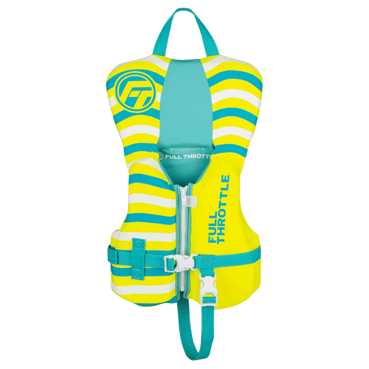 FULL THROTTLE INFANT YELLOW RAPID-DRY VEST FRONT VIEW