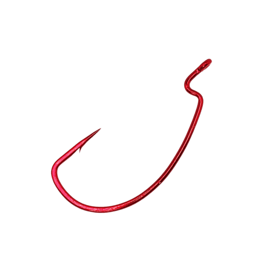 GAMAKATSU SUPERLINE OFFSET WORM HOOK RED