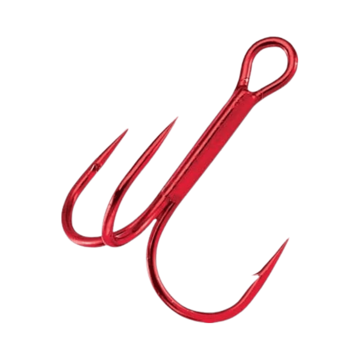GAMAKATSU TREBLE HOOK ROUND BEND RED
