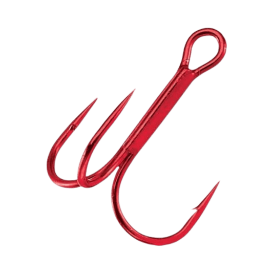 GAMAKATSU TREBLE HOOK ROUND BEND RED