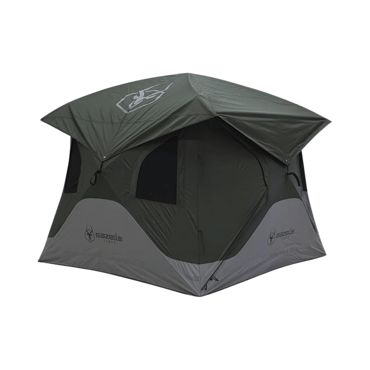 GAZELLE TENTS T3X HUB TENT -ALPINE GREEN - CLOSE VIEW