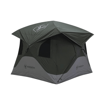 GAZELLE TENTS T3X HUB TENT -ALPINE GREEN - CLOSE VIEW