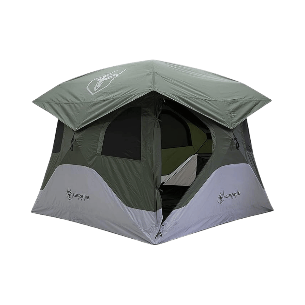 GAZELLE TENTS T4 HUB TENT - ALPINE GREEN - PRODUCT DETAIL/OPEN VIEW