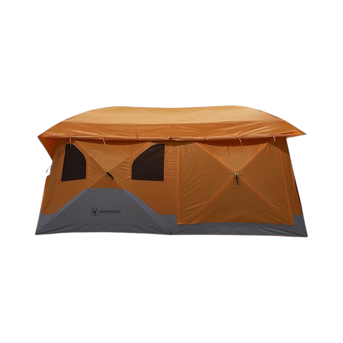 GAZELLE TENTS T4 HUB TENT – 4-PERSON – SUNSET ORANGE - BACK VIEW