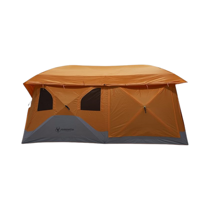 GAZELLE TENTS T4 HUB TENT – 4-PERSON – SUNSET ORANGE - BACK VIEW