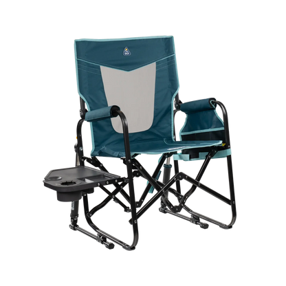 GCI OUTDOOR STOWAWAY ROCKER W/ SIDE TABLE TEAL