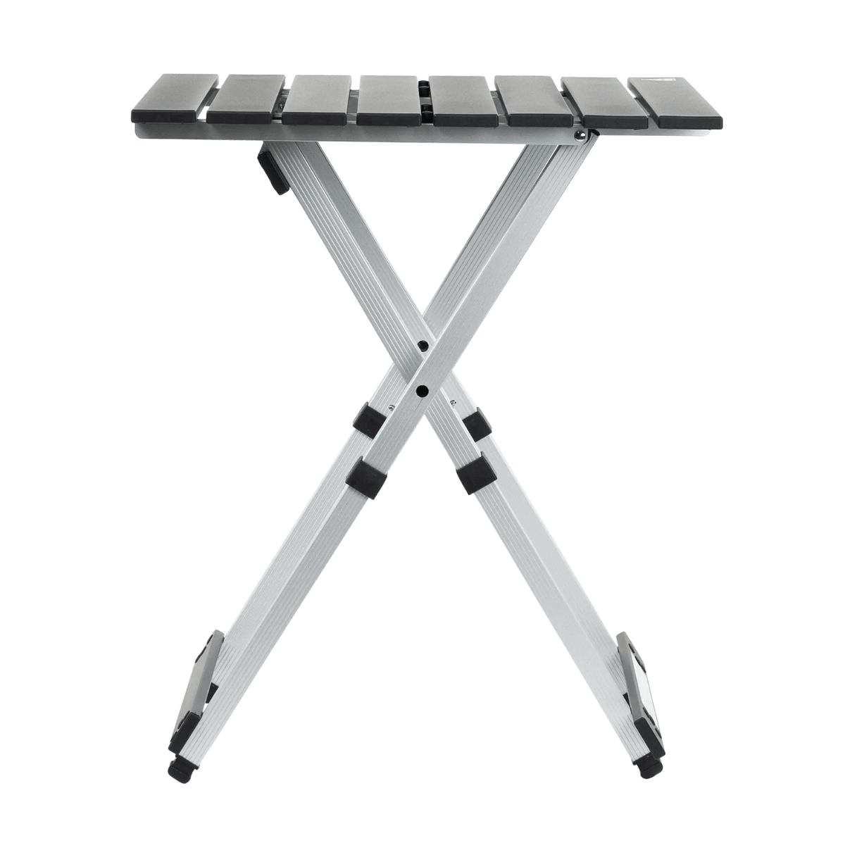 GCI OUTDOOR COMPACT CAMP TABLE 20™ - BLACK CHROME - FRONT VIEW
