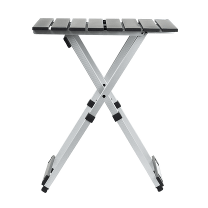 GCI OUTDOOR COMPACT CAMP TABLE 20™ - BLACK CHROME - FRONT VIEW