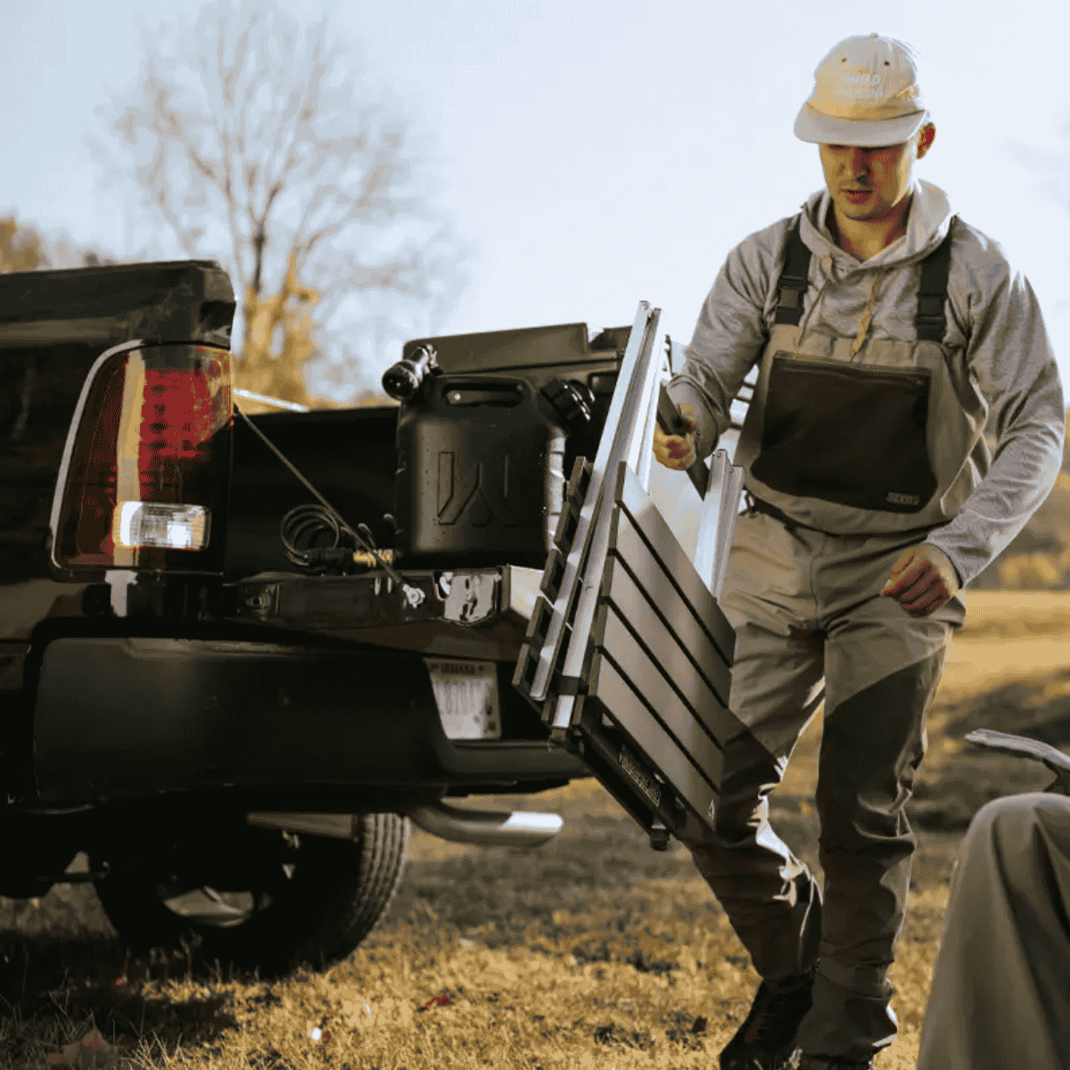 GCI OUTDOOR COMPACT CAMP TABLE 25™ - BLACK CHROME - LIFETSYLE 