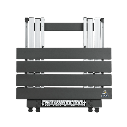 GCI OUTDOOR COMPACT CAMP TABLE 20™ - BLACK CHROME  FOLDED