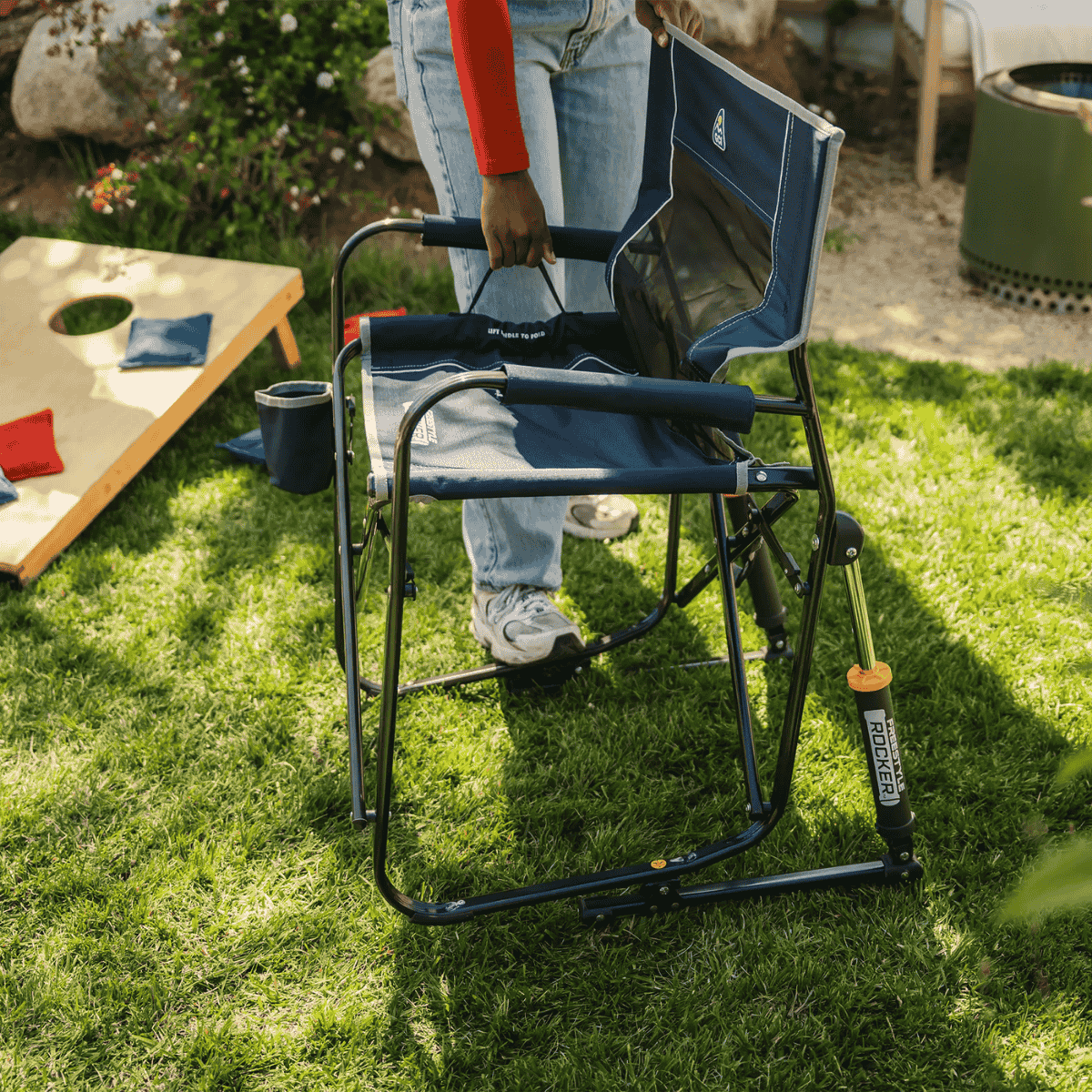 GCI OUTDOOR FREESTYLE ROCKER™ - INDIGO BLUE - LIFESTYLE 3