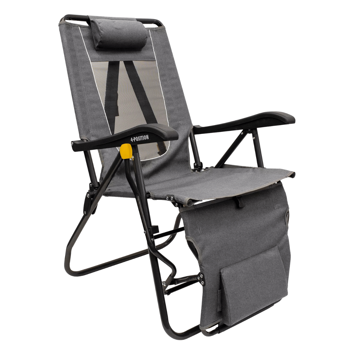 GCI OUTDOOR LEGZ UP LOUNGER PEWTER_FRONT SIDE ANGLE