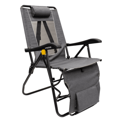 GCI OUTDOOR LEGZ UP LOUNGER PEWTER_FRONT SIDE ANGLE