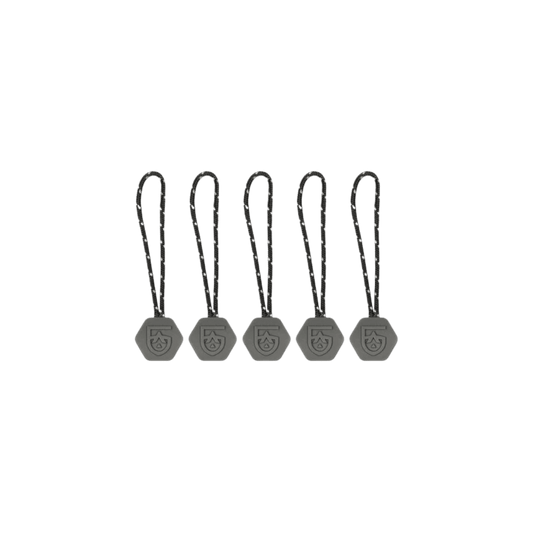 GEAR AID ZIPPER PULLS 5PK - BLACK