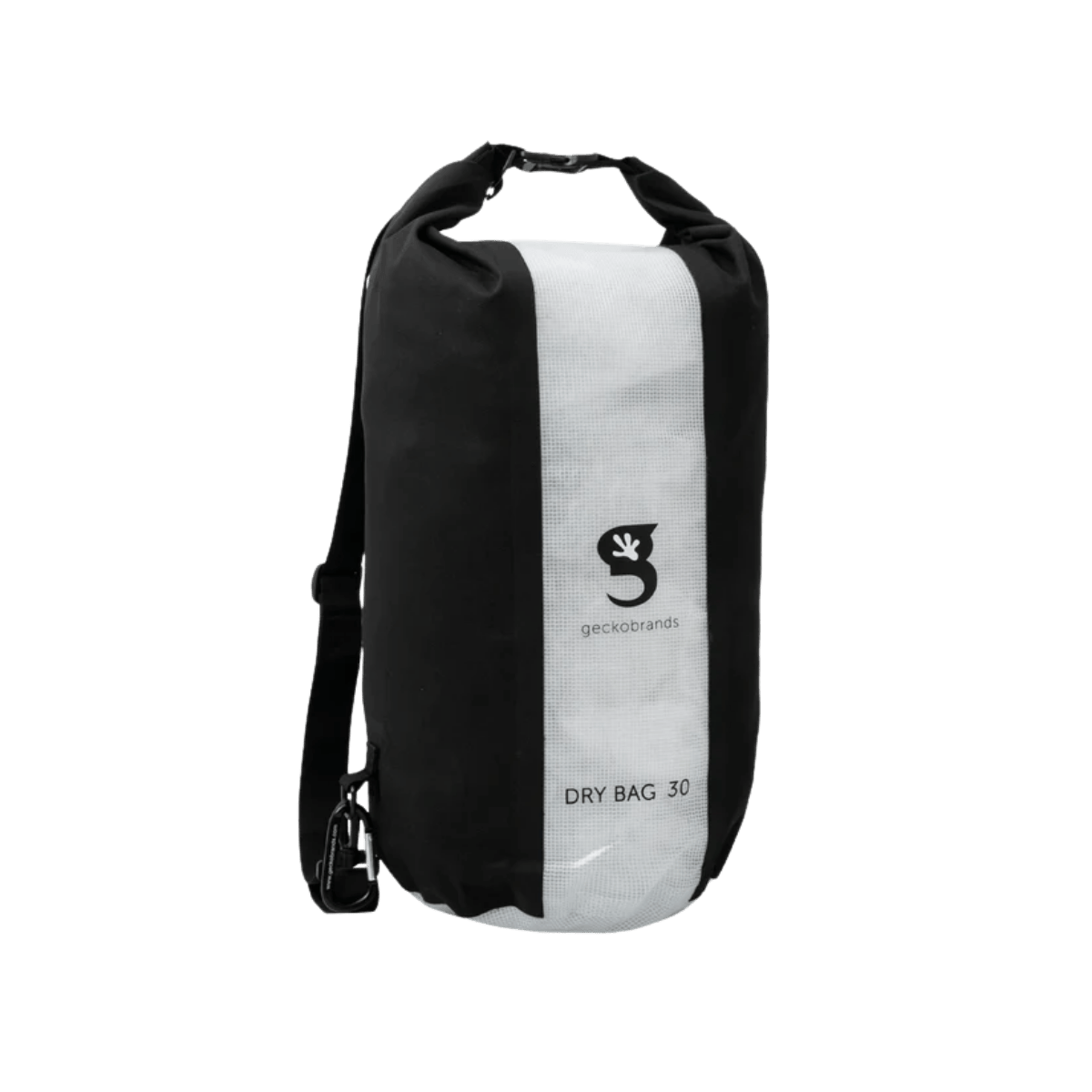 GECKO BRANDS DURABLE VIEW DRY BAG - 30L" - BLACK - LEFT SIDE VIEW