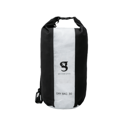 GECKO BRANDS DURABLE VIEW DRY BAG - 30L" - BLACK - FRONT VIEW