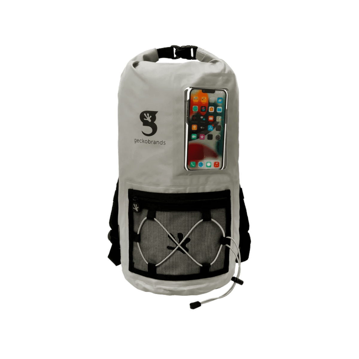 GECKO BRANDS HYDRONER  WATERPROOF BACKPACK - 20L" - GREY - FRONT VIEW