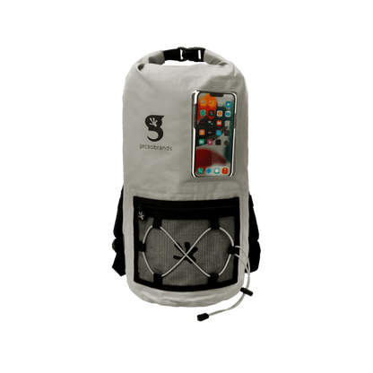 GECKO BRANDS HYDRONER  WATERPROOF BACKPACK - 20L" - GREY - FRONT VIEW