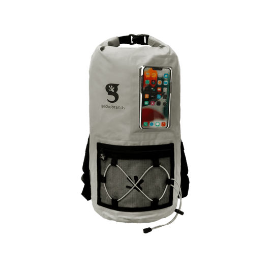 GECKO BRANDS HYDRONER  WATERPROOF BACKPACK - 20L" - GREY - FRONT VIEW