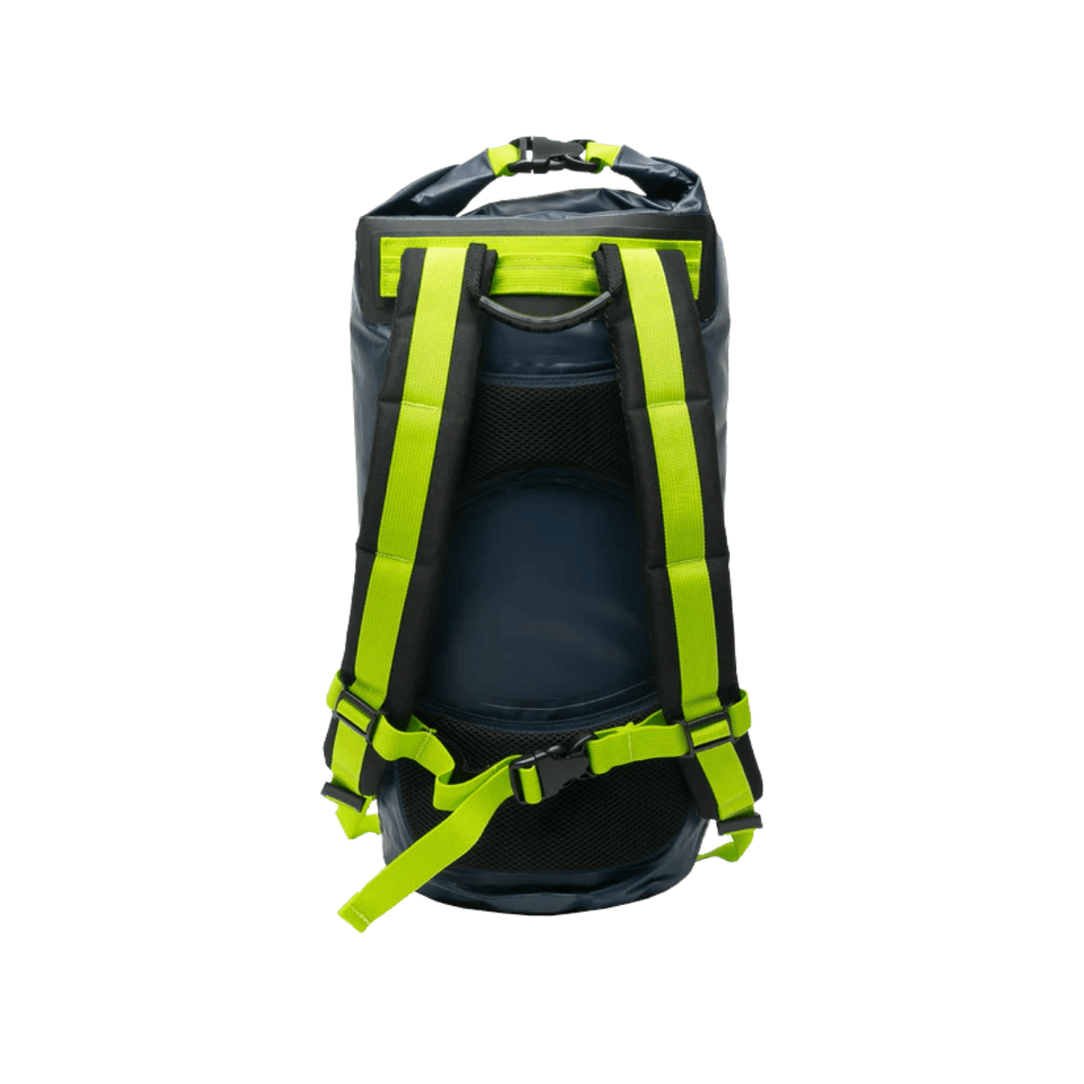 GECKO BRANDS HYDRONER  WATERPROOF BACKPACK - 20L" - NAVY/NEON GREEN- BACK VIEW