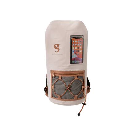 GECKO BRANDS HYDRONER  WATERPROOF BACKPACK - 20L" - SAND- FRONT VIEW